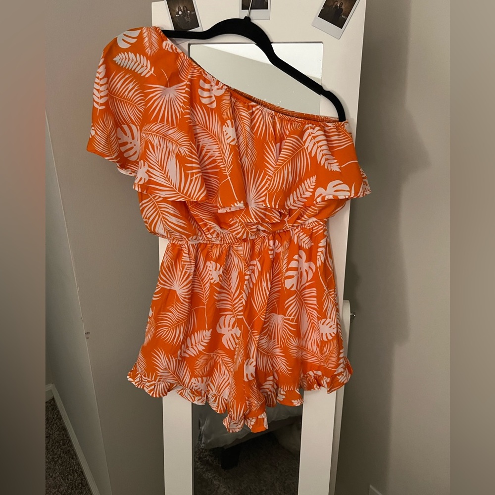 Hawaiian One Shoulder Romper